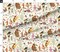 Woodland Animals Whimsical Party Colorful Kids Garden Celebration Birthday Dance Forest Custom Printed Fabric by Spoonflower Various Fabrics by the Yard or Fat Quarter